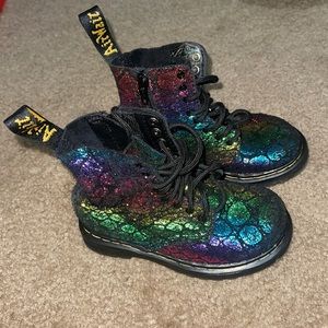 Colorful snake skin dr martens